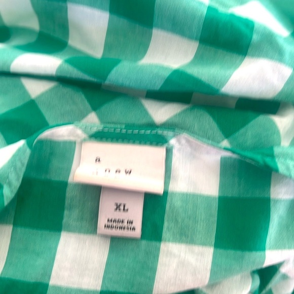 a new day Green Plaid V-Neck Blouse - Picture 5 of 6